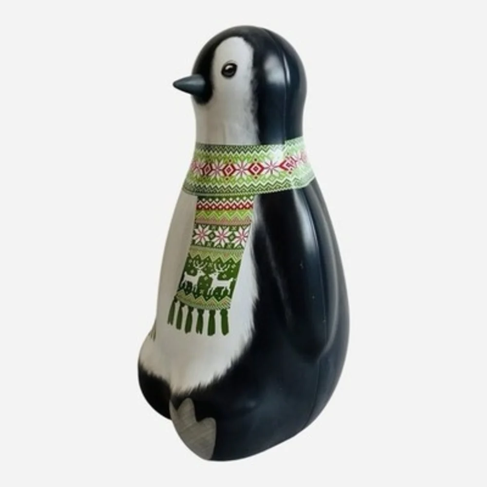 Vintage Penguin Tin Candy Box Ornament Scarf 11